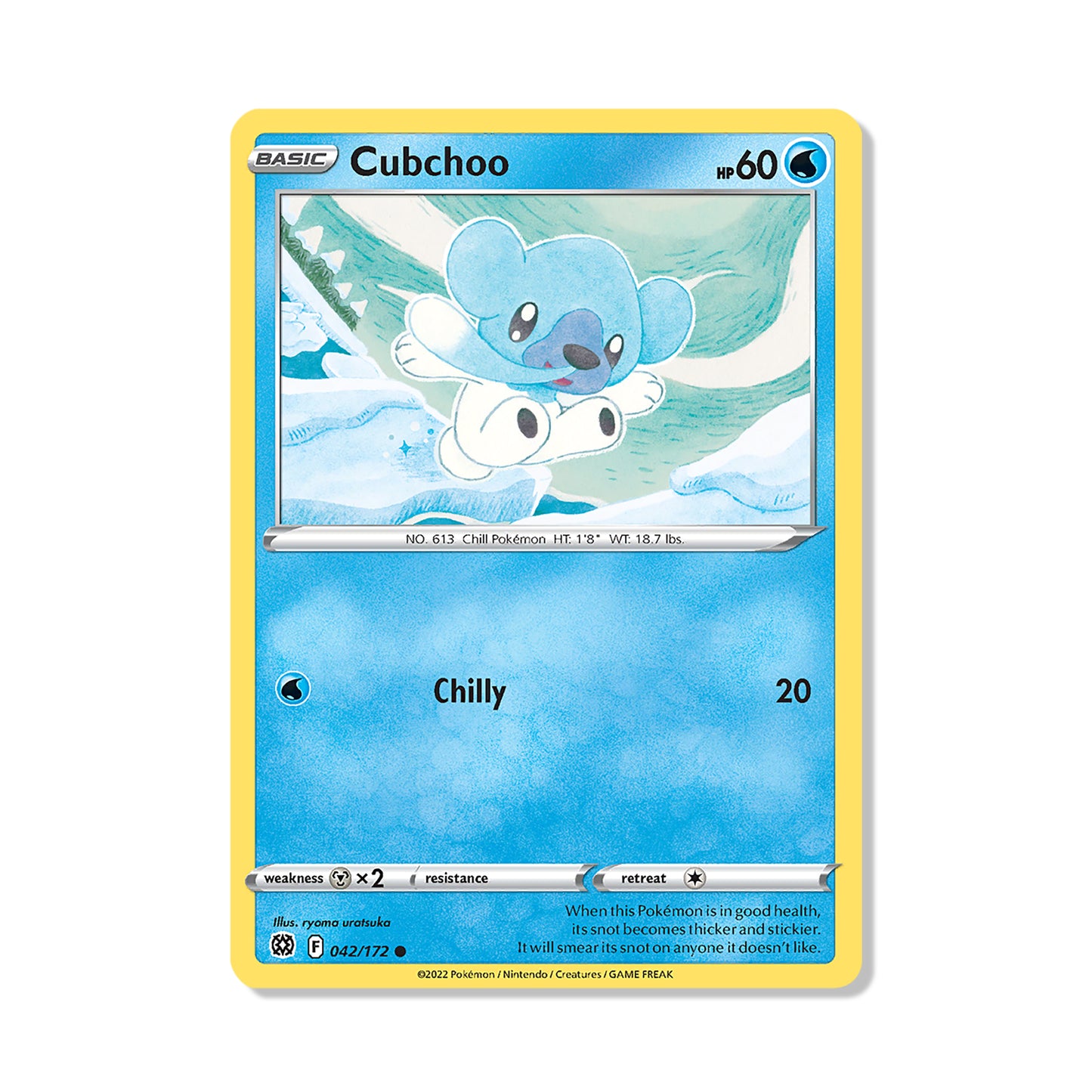 Cubchoo Pokémon Sword & Shield Brilliant Stars - Reverse Holo kaart | Engels
