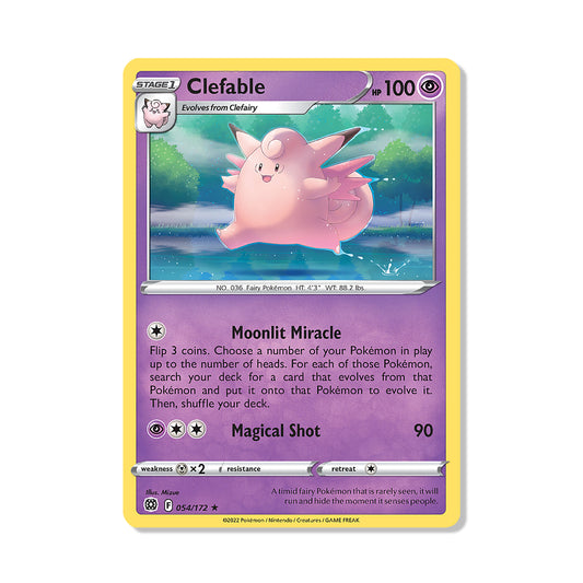 Clefable Pokémon Sword & Shield Brilliant Stars - Reverse Holo kaart | Engels