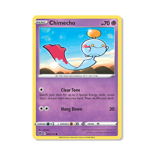 Chimecho Pokémon Sword & Shield Brilliant Stars - Reverse Holo kaart | Engels