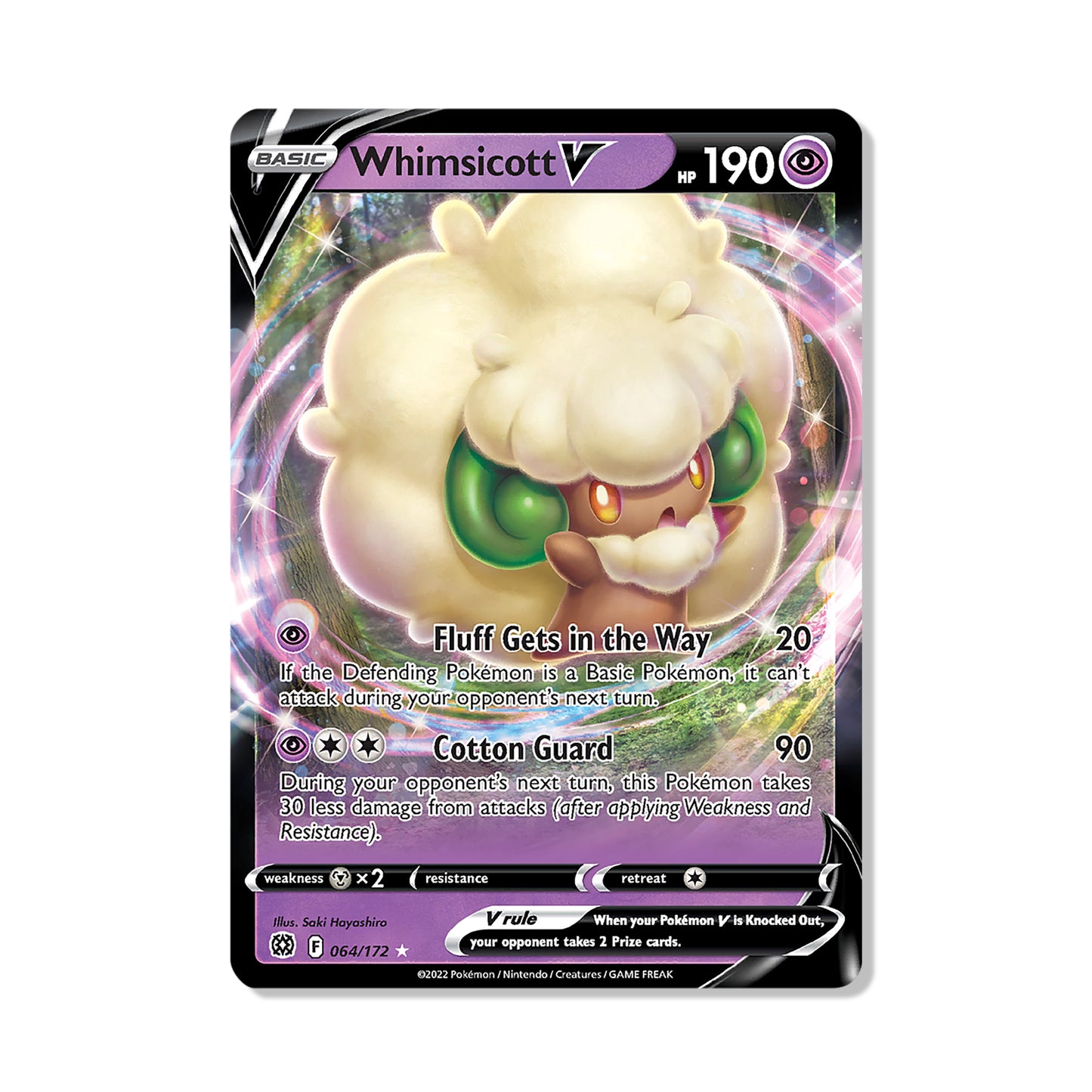 Whimsicott V Pokémon Sword & Shield Brilliant Stars - Full Art kaart | Engels