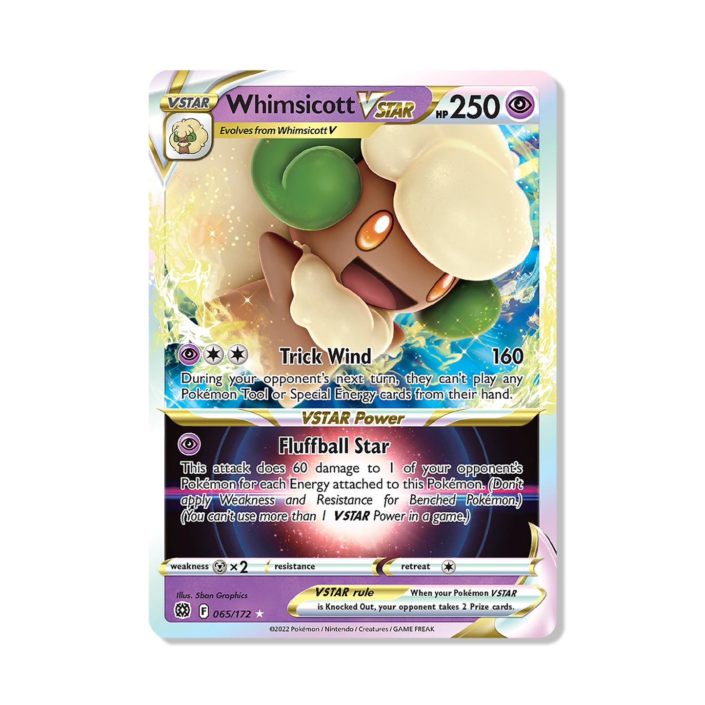 Whimsicott VSTAR Pokémon Sword & Shield Brilliant Stars - Full Art kaart | Engels
