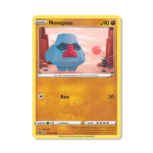 Nosepass Pokémon Sword & Shield Brilliant Stars - Reverse Holo kaart | Engels