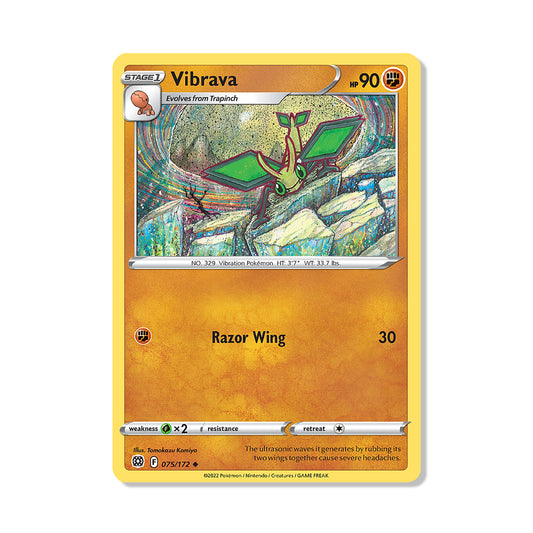 Vibrava Pokémon Sword & Shield Brilliant Stars - Reverse Holo kaart | Engels