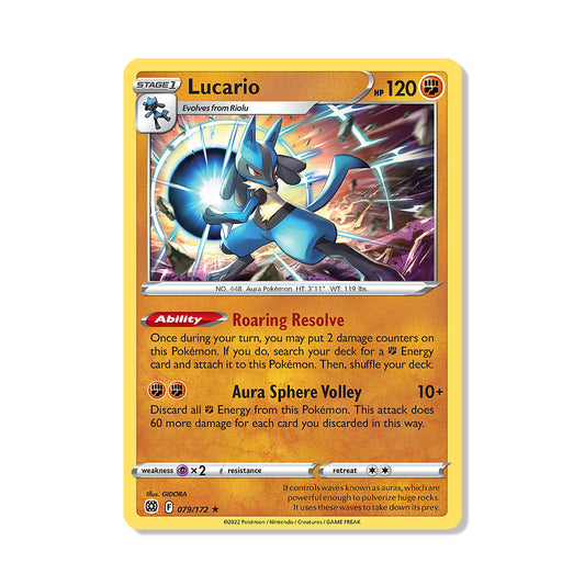 Lucario Pokémon Sword & Shield Brilliant Stars - Normal kaart | Engels