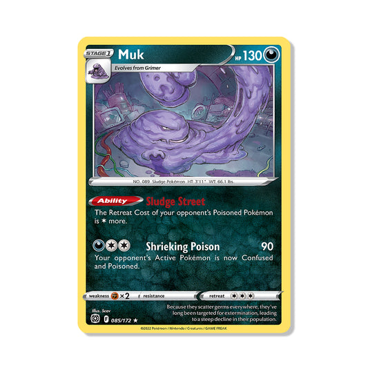 Muk Pokémon Sword & Shield Brilliant Stars - Reverse Holo kaart | Engels