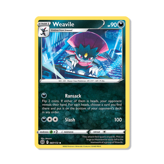 Weavile Pokémon Sword & Shield Brilliant Stars - Normal kaart | Engels