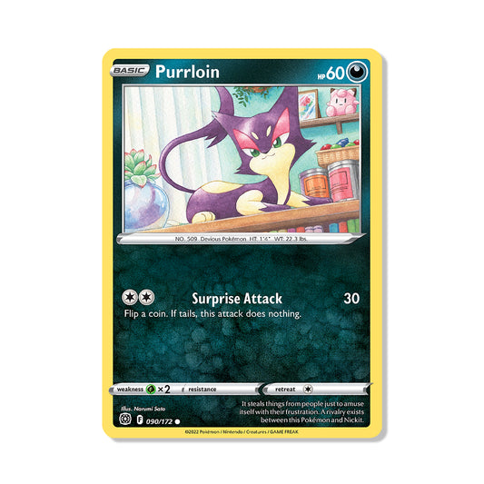 Purrloin Pokémon Sword & Shield Brilliant Stars - Reverse Holo kaart | Engels