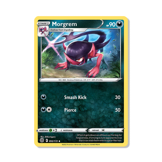 Morgrem Pokémon Sword & Shield Brilliant Stars - Reverse Holo kaart | Engels