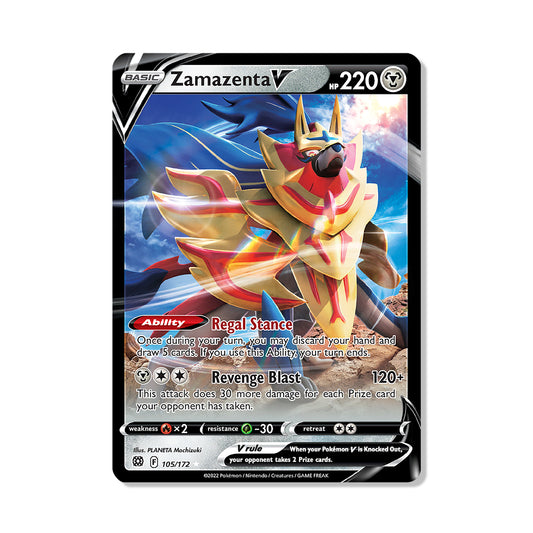 Zamazenta V Pokémon Sword & Shield Brilliant Stars - Full Art kaart | Engels