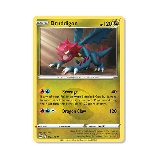 Druddigon Pokémon Sword & Shield Brilliant Stars - Normal kaart | Engels
