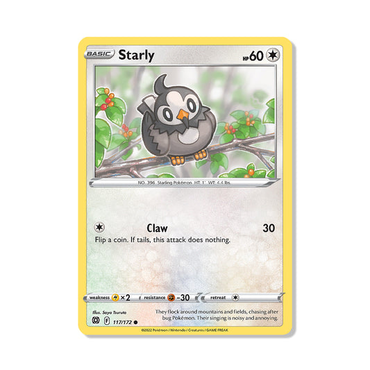 Starly Pokémon Sword & Shield Brilliant Stars - Reverse Holo kaart | Engels