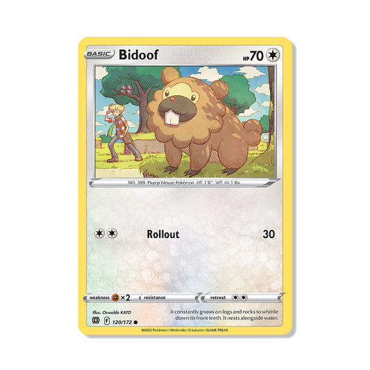 Bidoof Pokémon Sword & Shield Brilliant Stars - Reverse Holo kaart | Engels