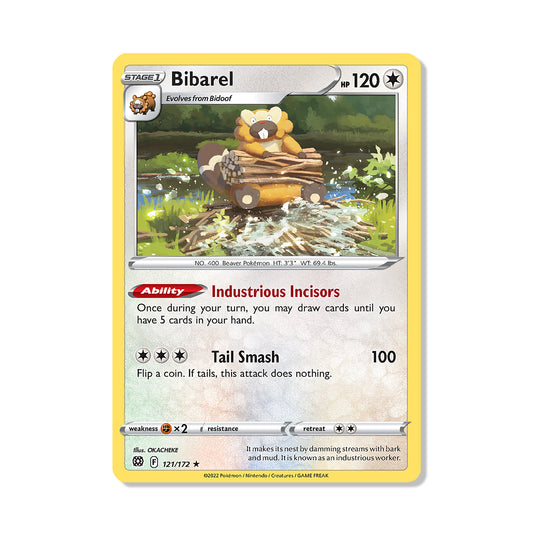 Bibarel Pokémon Sword & Shield Brilliant Stars - Reverse Holo kaart | Engels