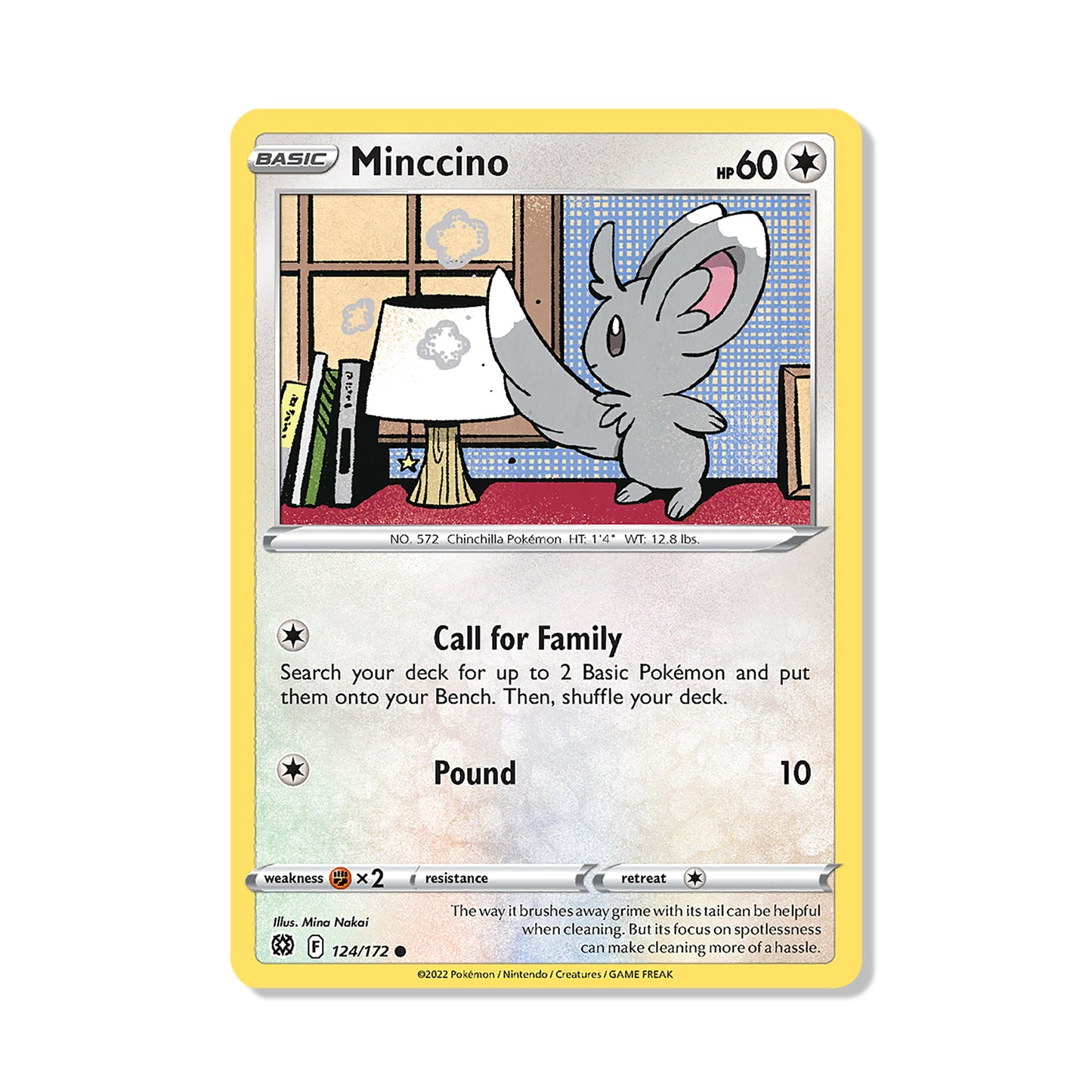 Minccino Pokémon Sword & Shield Brilliant Stars - Reverse Holo kaart | Engels