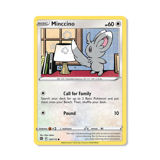 Minccino Pokémon Sword & Shield Brilliant Stars - Normal kaart | Engels