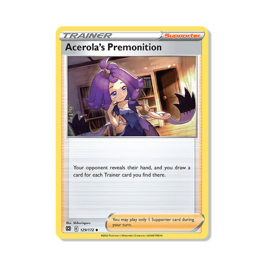 Acerola's Premonition Pokémon Sword & Shield Brilliant Stars - Reverse Holo kaart | Engels