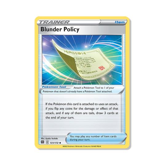 Blunder Policy Pokémon Sword & Shield Brilliant Stars - Reverse Holo kaart | Engels