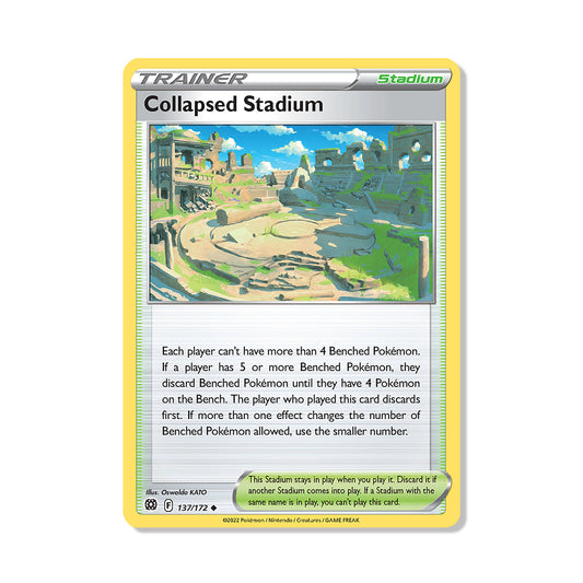 Collapsed Stadium Pokémon Sword & Shield Brilliant Stars - Reverse Holo kaart | Engels