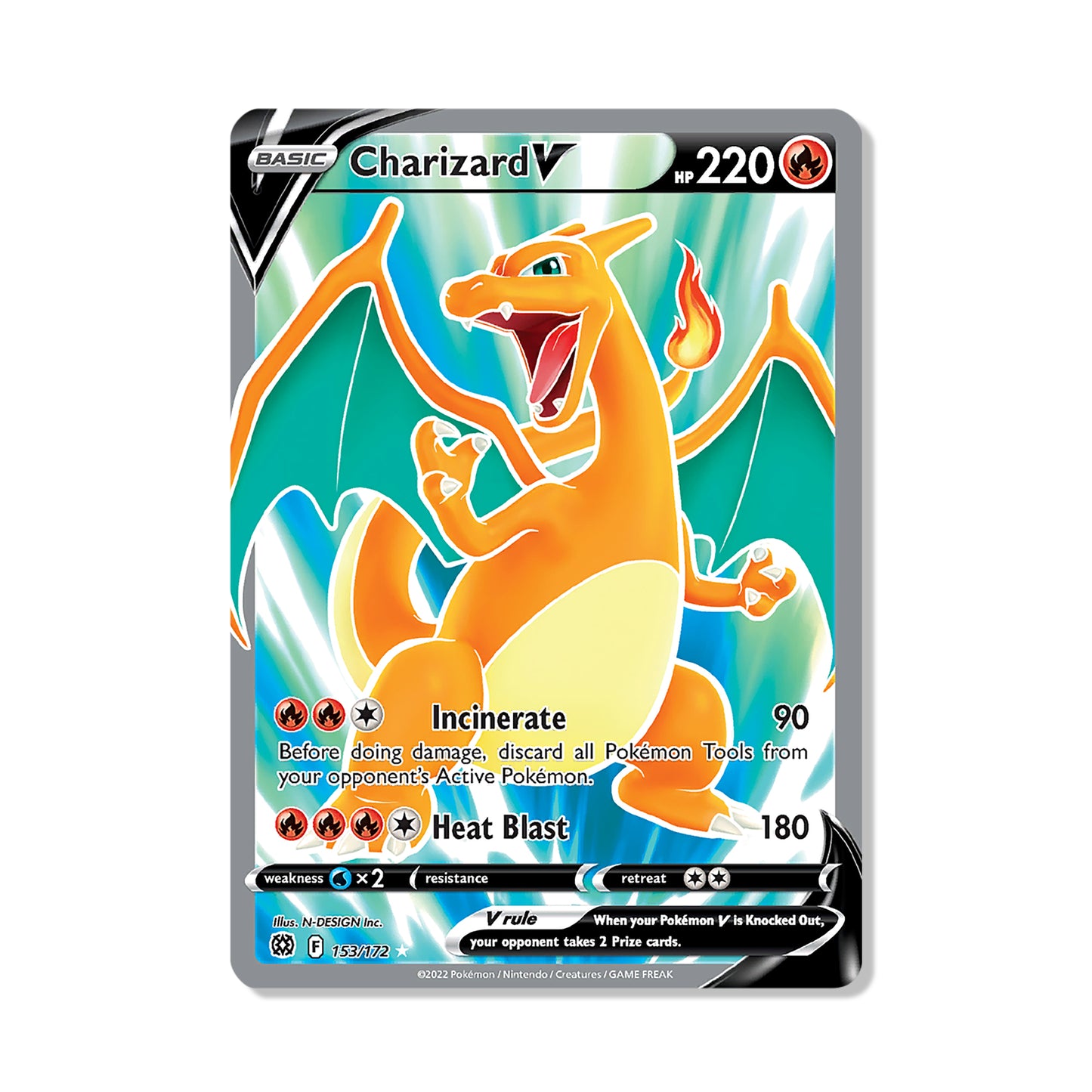 Charizard V Pokémon Sword & Shield Brilliant Stars - Full Art kaart | Engels