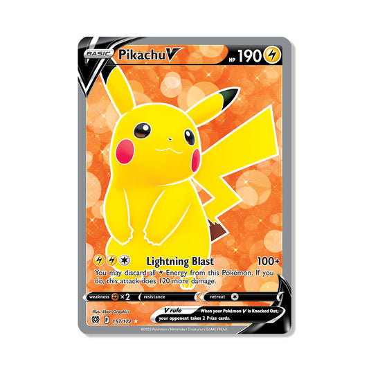 Pikachu V Pokémon Sword & Shield Brilliant Stars - Full Art kaart | Engels