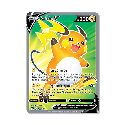 Raichu V Pokémon Sword & Shield Brilliant Stars - Full Art kaart | Engels