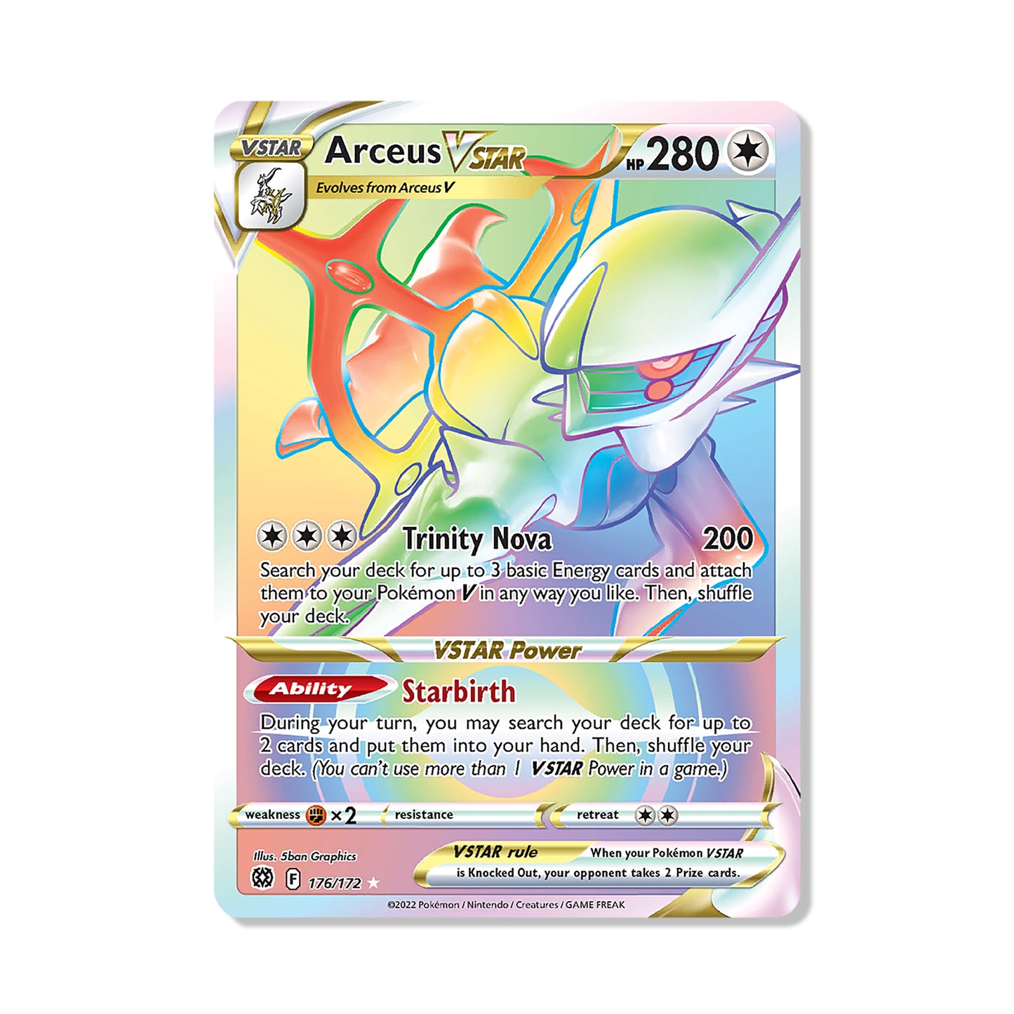 Arceus VSTAR Pokémon Sword & Shield Brilliant Stars - Full Art kaart | Engels