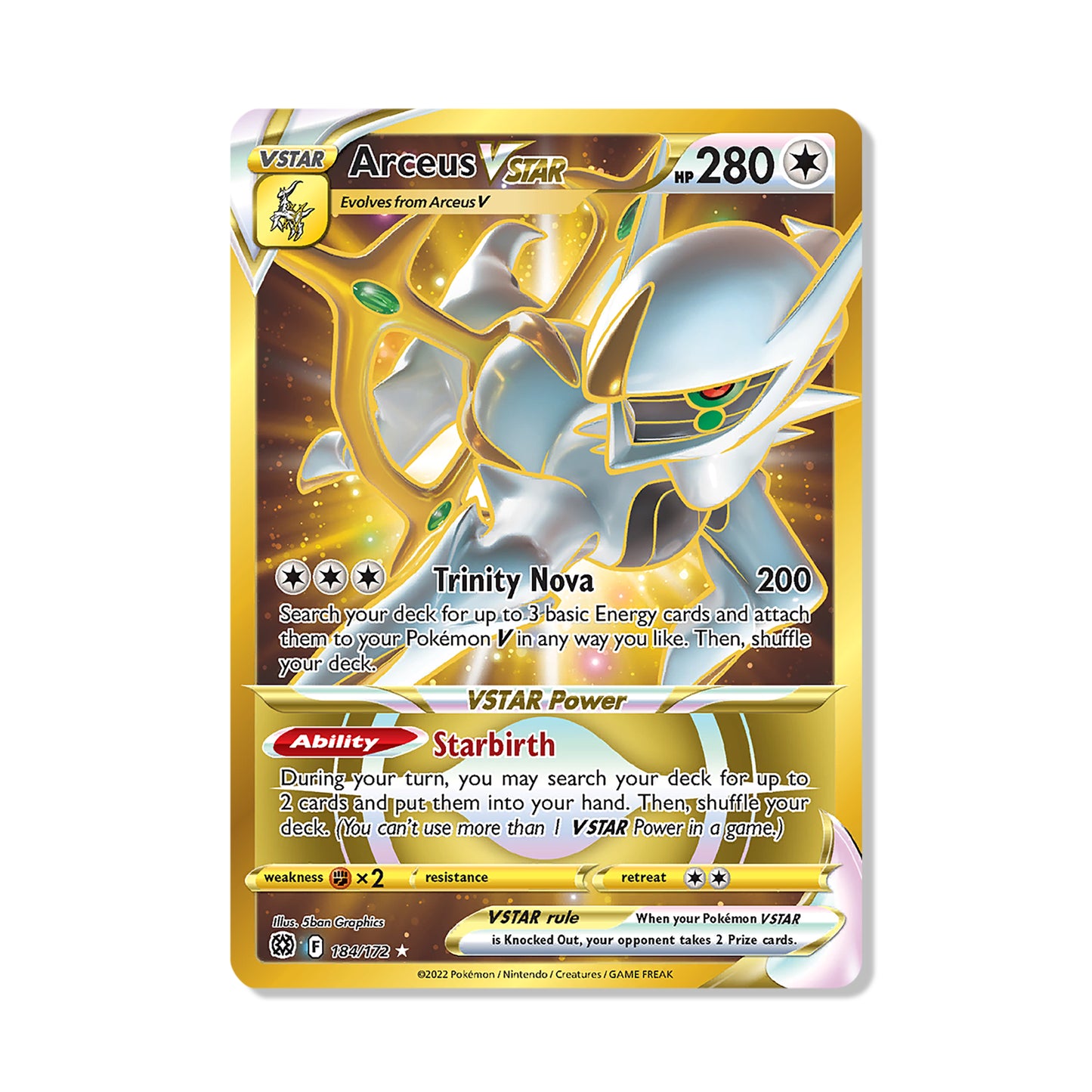 Arceus VSTAR Pokémon Sword & Shield Brilliant Stars - Full Art kaart | Engels