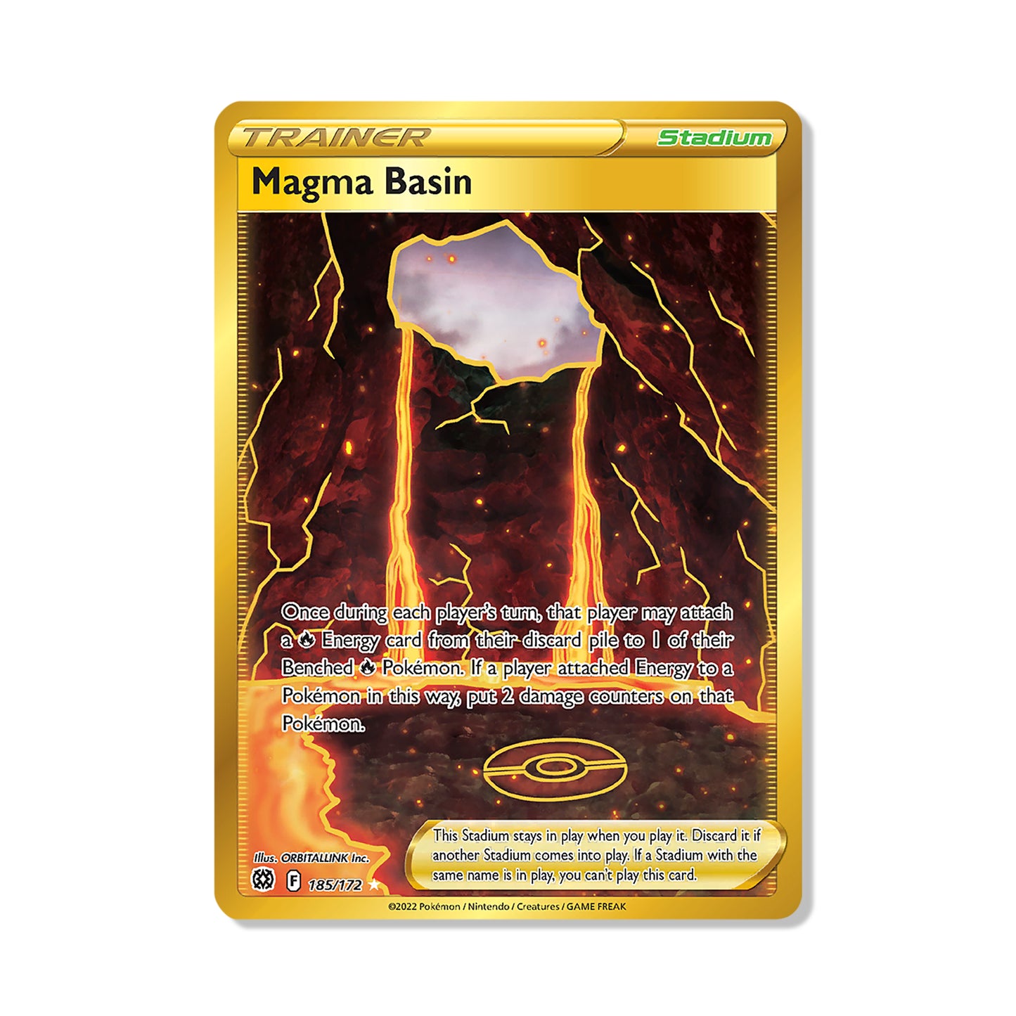 Magma Basin Pokémon Sword & Shield Brilliant Stars - Full Art kaart | Engels