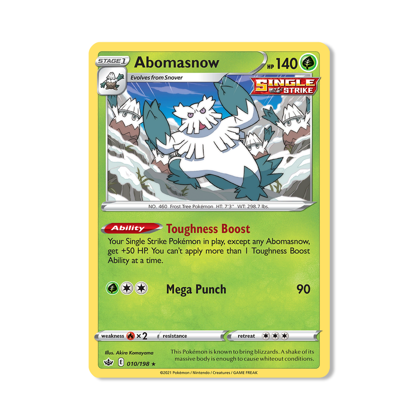 Abomasnow Pokémon Pokémon Chilling Reign - Normal kaart | Engels