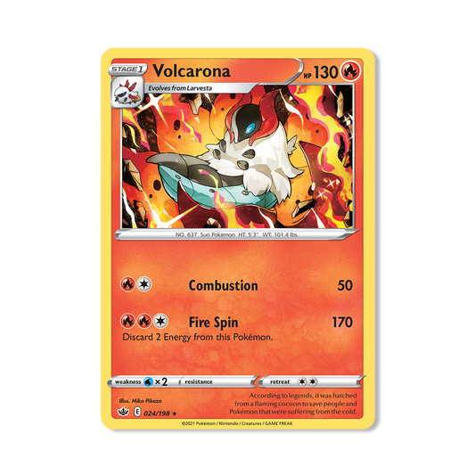 Volcarona Pokémon Pokémon Chilling Reign - Reverse Holo kaart | Engels