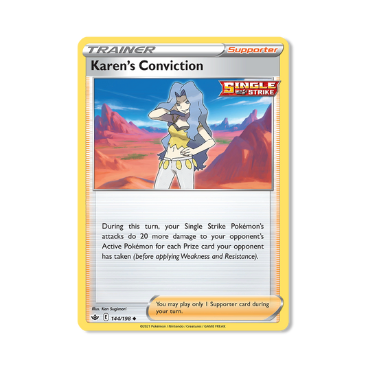 Karen's Conviction Pokémon Pokémon Chilling Reign - Normal kaart | Engels