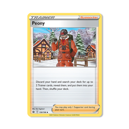 Peony Pokémon Pokémon Chilling Reign - Reverse Holo kaart | Engels