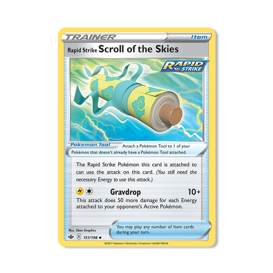Rapid Strike Scroll of the Skies Pokémon Pokémon Chilling Reign - Normal kaart | Engels