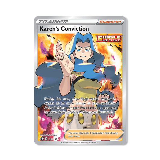 Karen's Conviction Pokémon Pokémon Chilling Reign - Normal kaart | Engels
