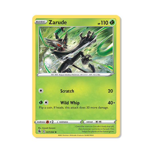 Zarude Pokémon Pokémon Fusion Strike - Normal kaart | Engels