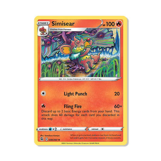 Simisear Pokémon Pokémon Fusion Strike - Reverse Holo kaart | Engels