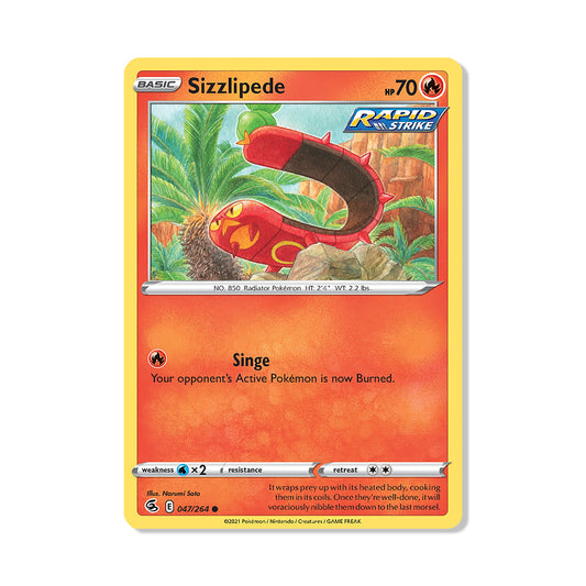 Sizzlipede Pokémon Pokémon Fusion Strike - Normal kaart | Engels