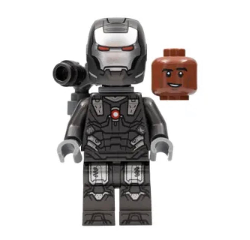 War Machine - Pearl Dark Gray and Silver Armor with Backpack