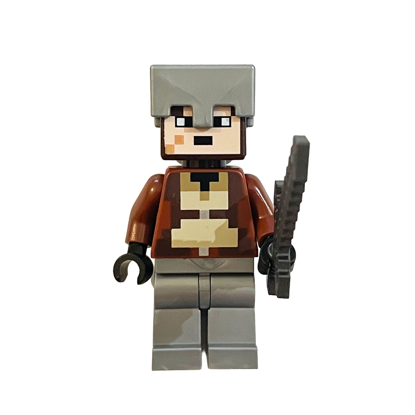 Nether Hero LEGO Minecraft Minifigure MIN169 Silver Helmet