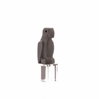 Dark Bluish Gray Bird, Parrot with Large Beak
