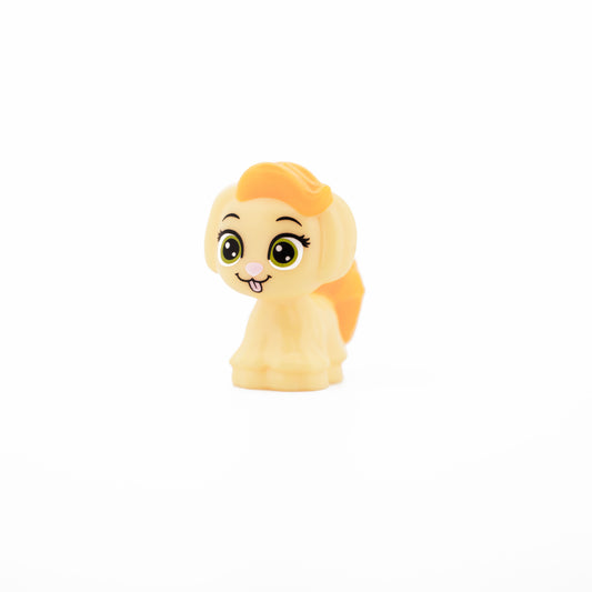 Bright Light Yellow Dog, Whisker Haven Tales, Rapunzel's Puppy with Bright Light Orange Bangs and Tail, Lime Eyes and Bright Pink Nose and Tongue Pattern (Daisy)