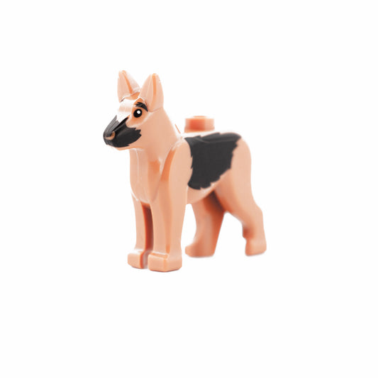 Medium Nougat Dog, Alsatian / German Shepherd with Black Eyes, Nose, Muzzle and Sides Pattern