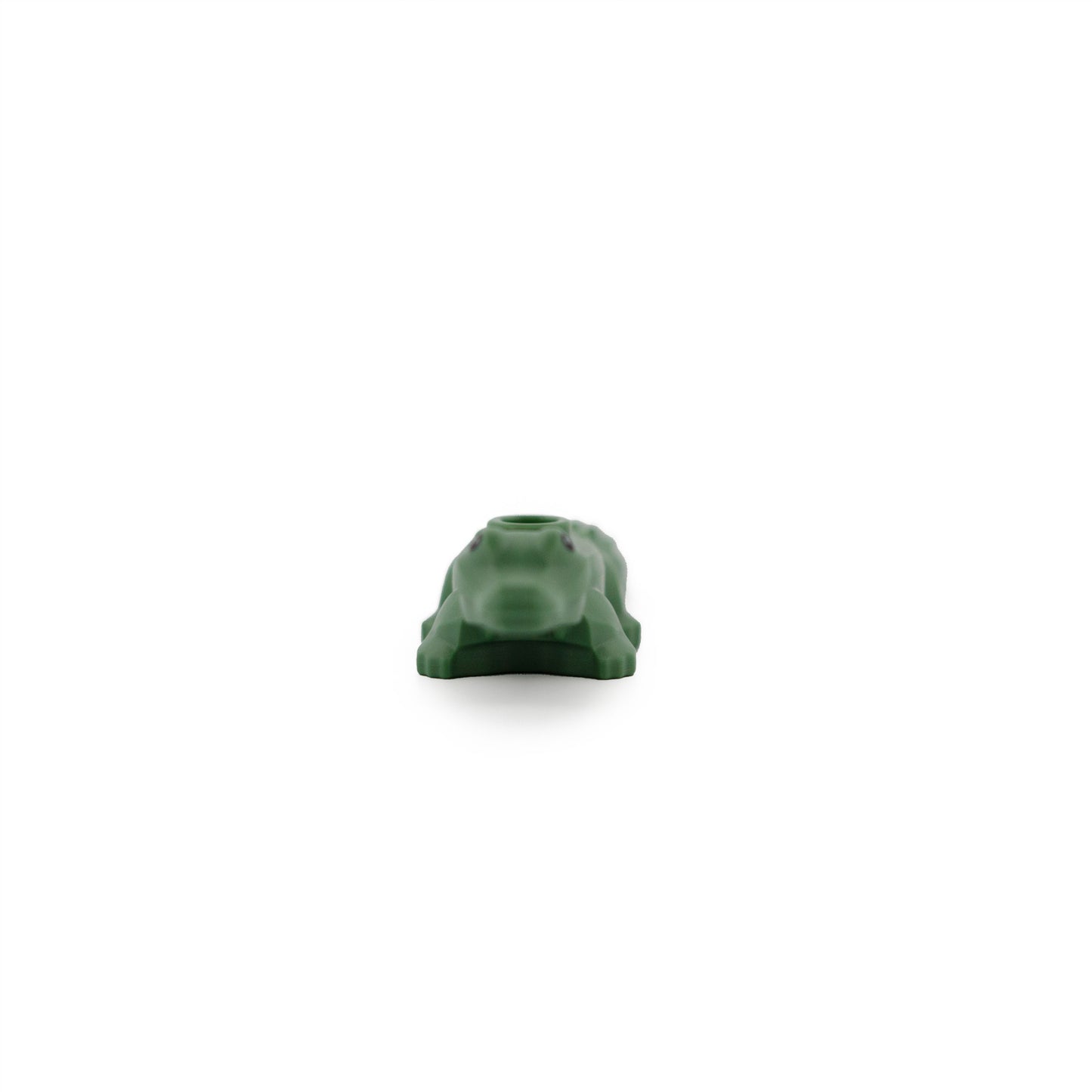 Sand Green Alligator / Crocodile Baby Hatchling with Black Eyes Pattern