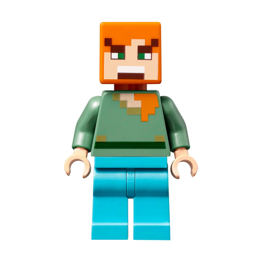 LEGO Minecraft Alex Angry met Diamond Legs Minifiguur 21266 | Originele LEGO Minifiguur