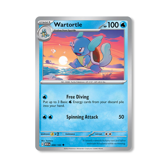Wartortle Pokémon Scarlet & Violet 163 - Normal kaart | Engels