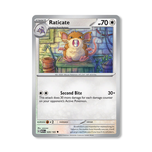 Raticate Pokémon Scarlet & Violet 187 - Reverse Holo kaart | Engels