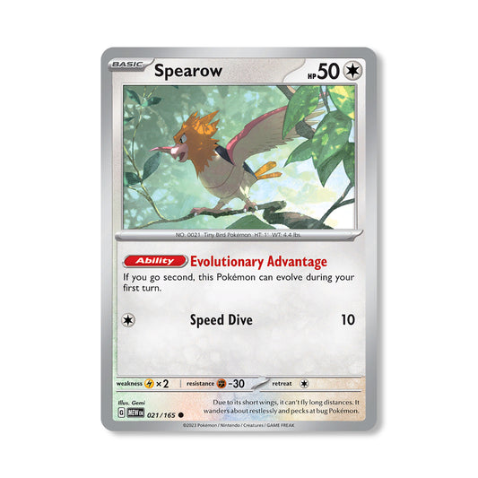 Spearow Pokémon Scarlet & Violet 189 - Reverse Holo kaart | Engels