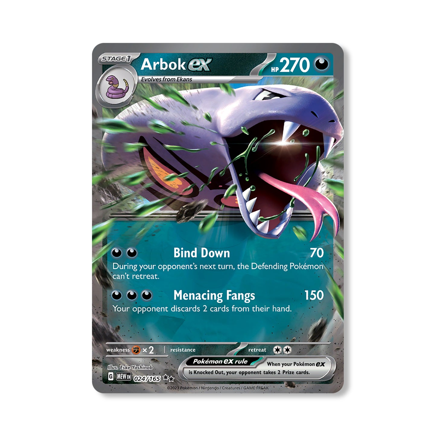 Arbok Pokémon Scarlet & Violet 194 - ex kaart | Engels