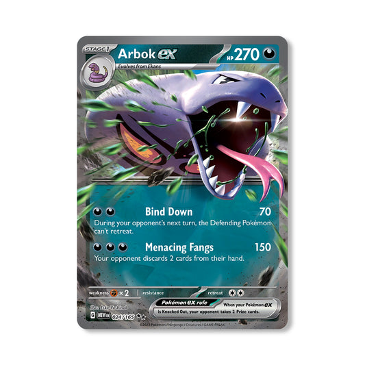 Arbok Pokémon Scarlet & Violet 194 - ex kaart | Engels