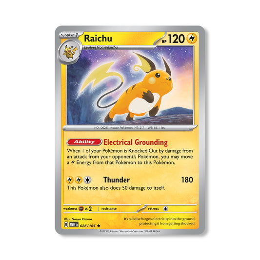 Raichu Pokémon Scarlet & Violet 197 - Normal kaart | Engels